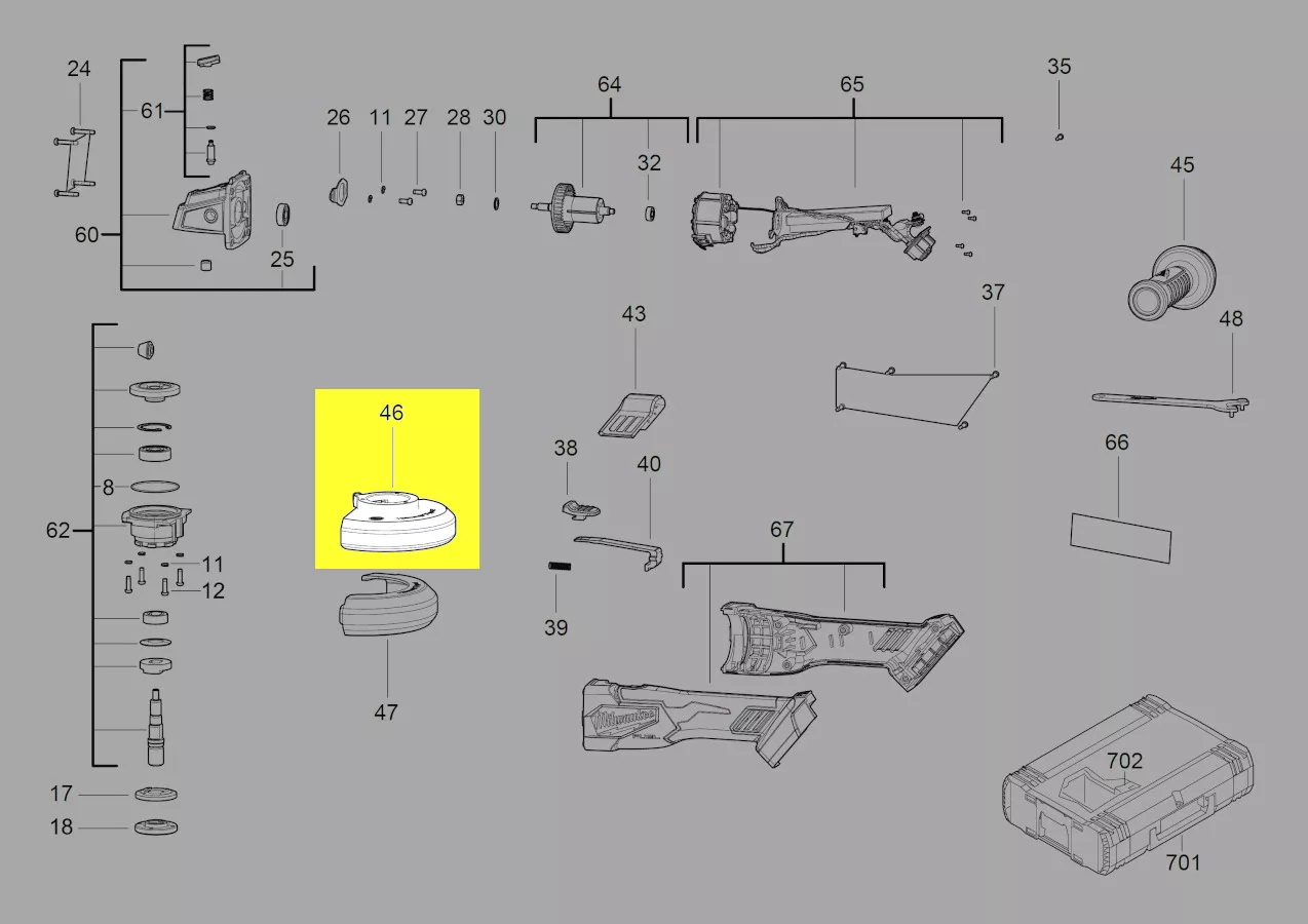 carter de protection meulage réf. 4931479287 Milwaukee